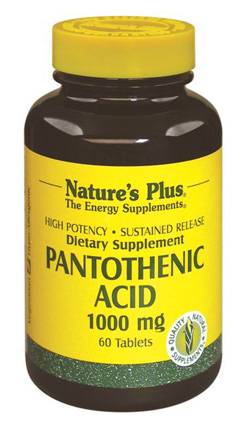 Nature's Plus Acido Pantotenico mg 1000 Integratore Vitaminico