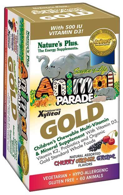Nature's Plus Animal Parade Gold Integratore Multivitaminico per Bambini (Assortito)