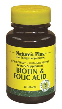 Nature's Plus Biotina con Acido Folico Integratore Vitaminico