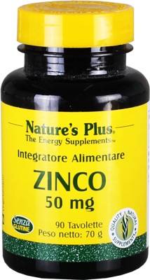 Nature's Plus Zinco Chelato mg 50 Integratore di Minerali