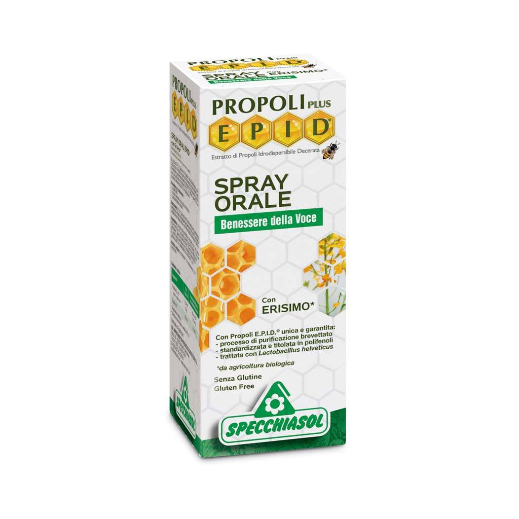 Specchiasol Propoli Plus Epid Spray Orale con Erisimo per la Voce