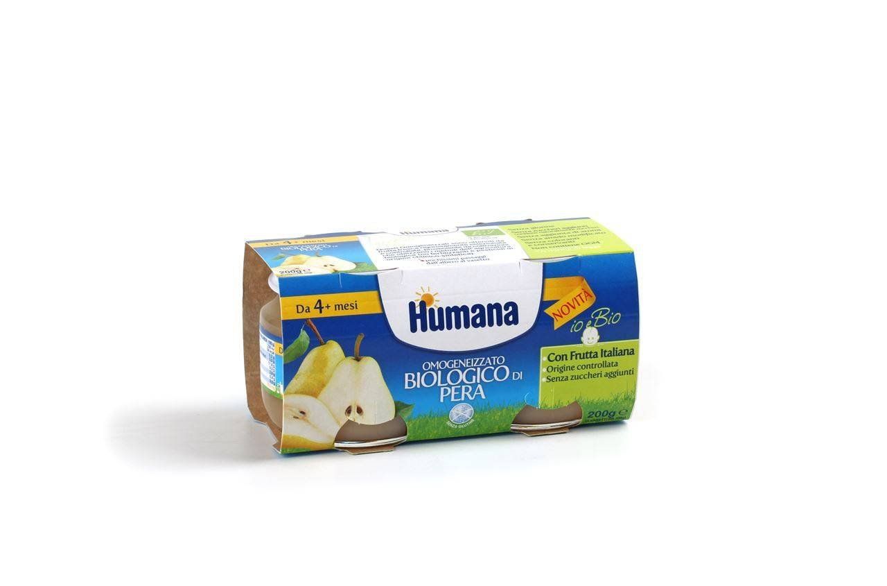 Humana Omogeneizzato Biologico Gusto Pera 2 x 100 g