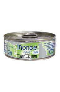 Monge Jelly Cibo Umido per Gatti con Filetti di Tonno e Surimi 80 g