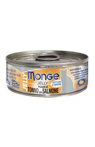 Monge Jelly Cibo Umido per Gatti con pezzetti di Tonno e Salmone 80 g