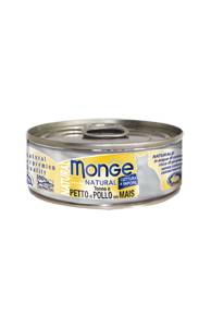 Monge Delicate Cibo umido per gatti gusto tonno, pollo e mais 80 g