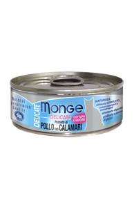 Monge Delicate Cibo umido per Gatti Gusto Pollo e Calamari 80 g