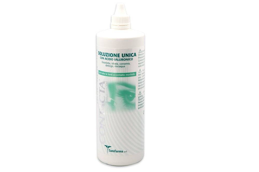 Contacta Solution Yal Soluzione Unica con Acido Ialuronico per Lenti a Contatto Morbide - Formato: 100 ml