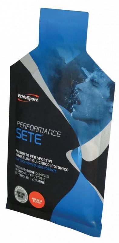 EthicSport Performance Sete Integratore Sali Minerali per Sportivi 14 buste x 22 g - Gusto: Arancia