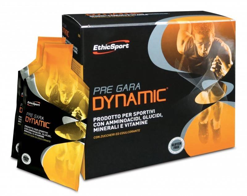 EthicSport Pre Gara Dynamic Integratore di carboidrati per sportivi 20 bustine x 15,3 g