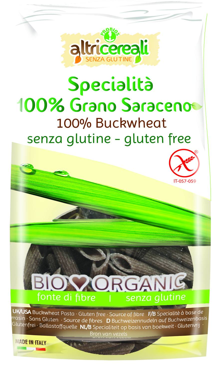 Probios Altri Cereali Penne Pasta Biologica con Grano Saraceno 250 g