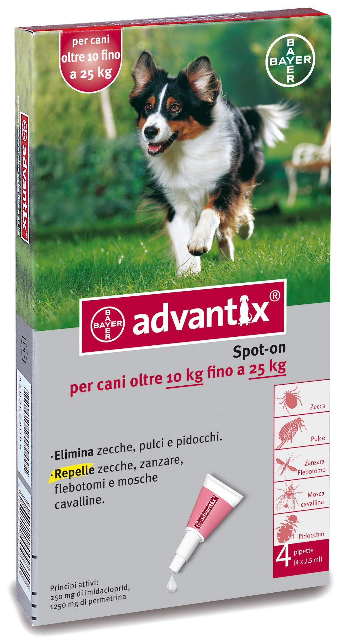 Bayer Advantix Antiparassitario Spot - On per Cani 10 - 25 kg