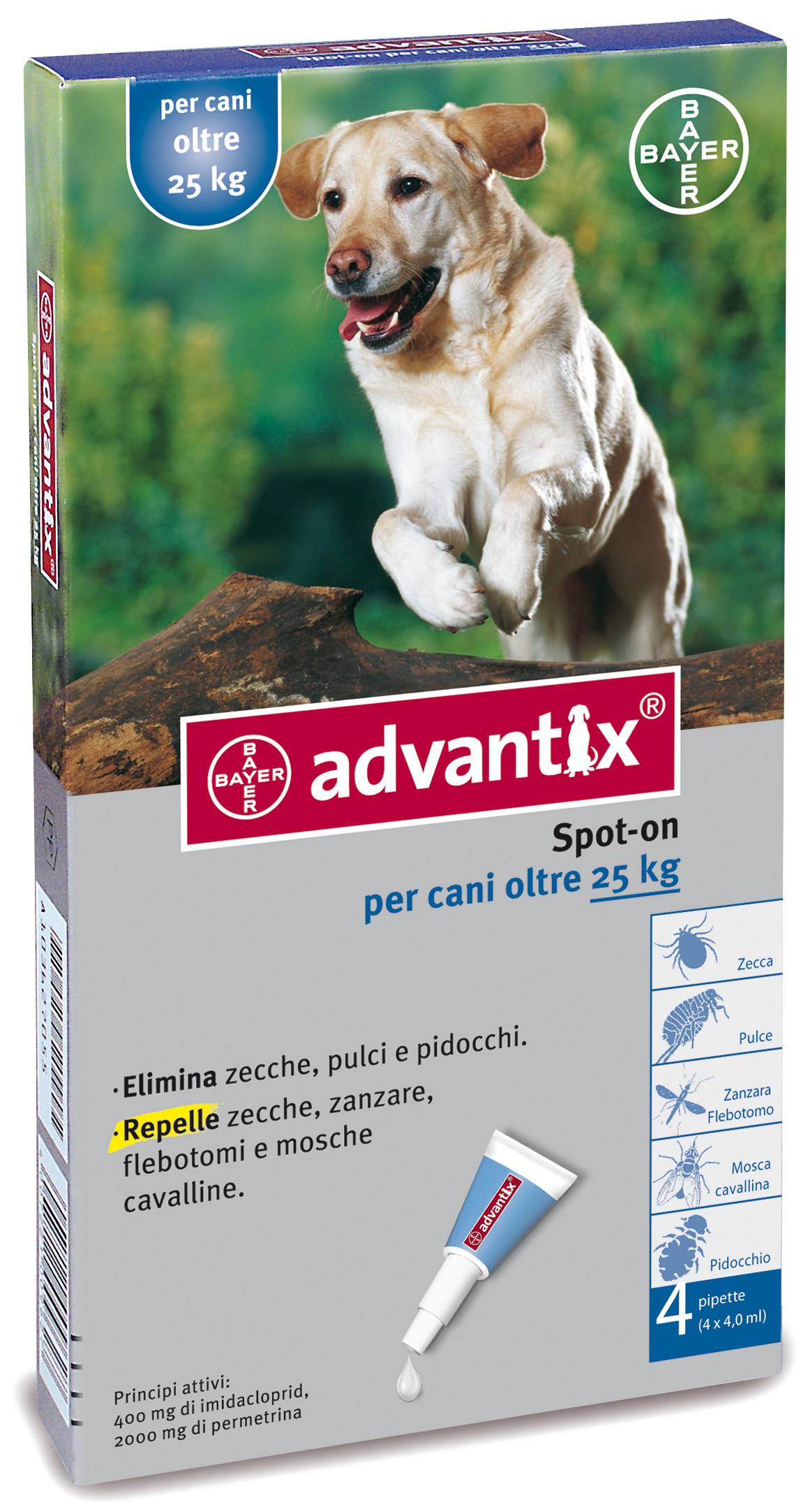 Bayer Advantix Antiparassitario Spot - On per Cani oltre i 25 kg