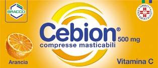 Cebion 500 mg - 20 Compresse Masticabili Integratore di Vitamina C Gusto Arancia