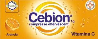 Cebion 1 g - 10 Compresse Effervescenti Integratore di Vitamina C Gusto Arancia