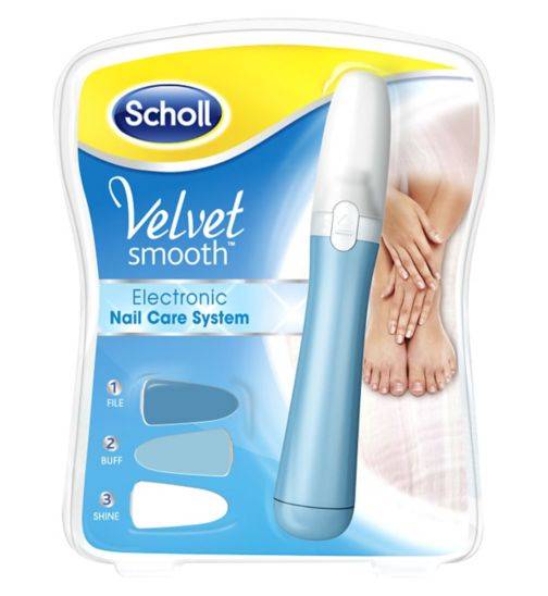 Scholl Velvet Smooth Electronic Nail Care System Raspa Elettrica per Unghie
