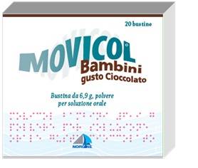 Noos Movicol Contro la Stitichezza dei Bambini Gusto Cioccolato 20 bustine