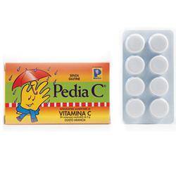 Pediatrica Pedia C Integratore Vitamina C per Bambini Gusto Arancia 24 Compresse