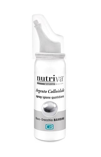 Nutriva Argento Colloidale Spray Igiene Naso - Orecchie dei Bambini 30 ml