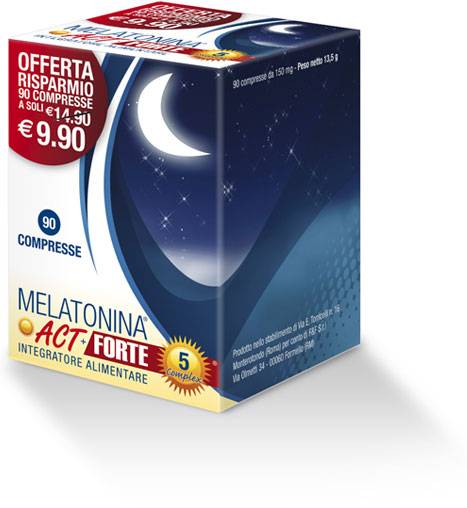 Linea Act Melatonina 1MG+5 Complex Forte Integratore per il Sonno