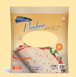 Piaceri Mediterranei Piadina all'Olio d'Oliva senza glutine latte e uova 200 g