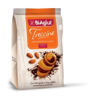 BiAglut Treccine Biscotti Cacao e Mandorle Senza Glutine