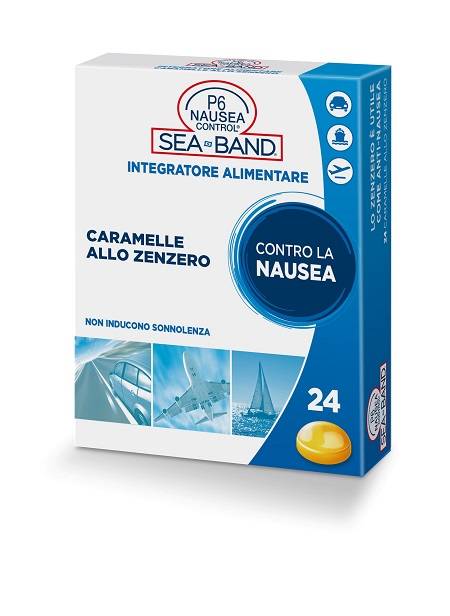 P6 Nausea Control Caramelle allo Zenzero Integratore contro la Nausea 24 caramelle