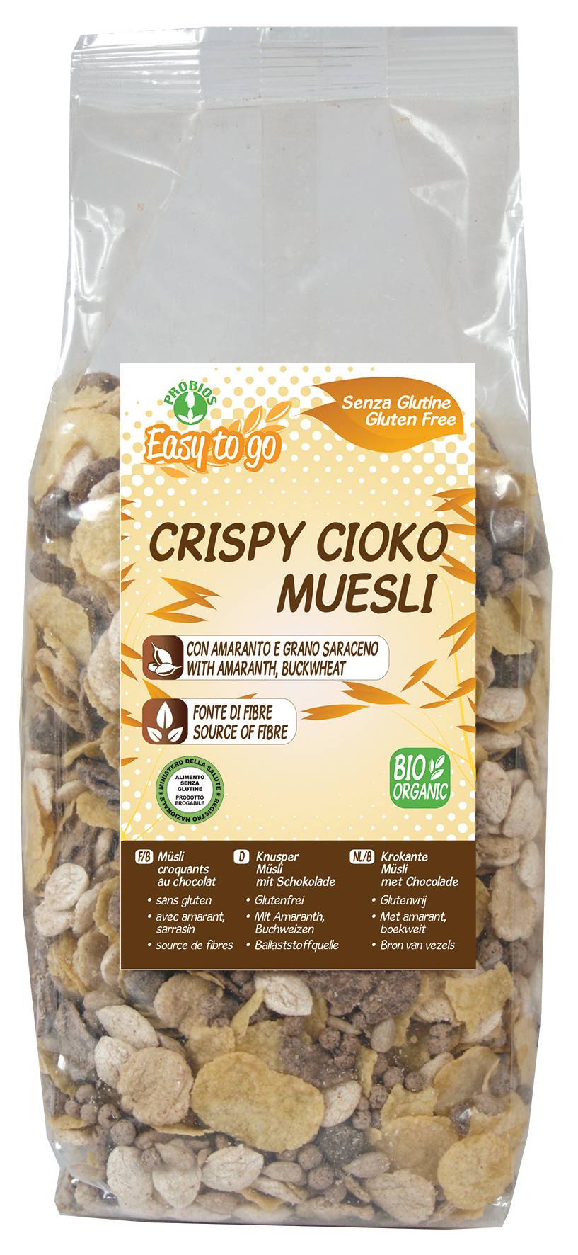 Probios Easy to Go Crispy Cioko Muesli Biologico e Senza Glutine