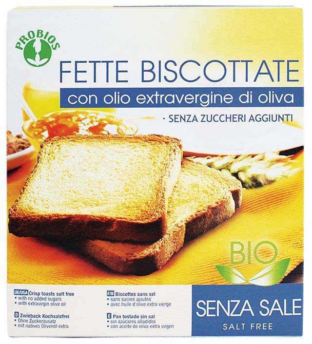 Probios Fette Biscottate Biologiche Senza Sale e Senza Zuccheri Aggiunti