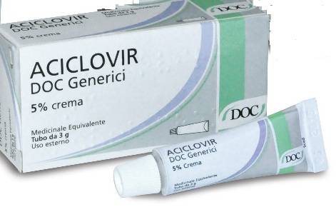 Aciclovir DOC 5% Crema contro herpes 3 g