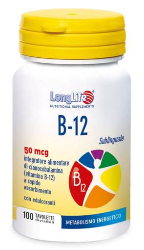 Longlife B - 12 Sublinguale Integratore di Vitamina B12
