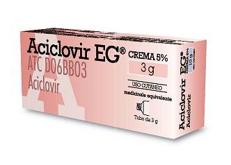 Aciclovir EG 5% Crema contro herpes labiale 3 g