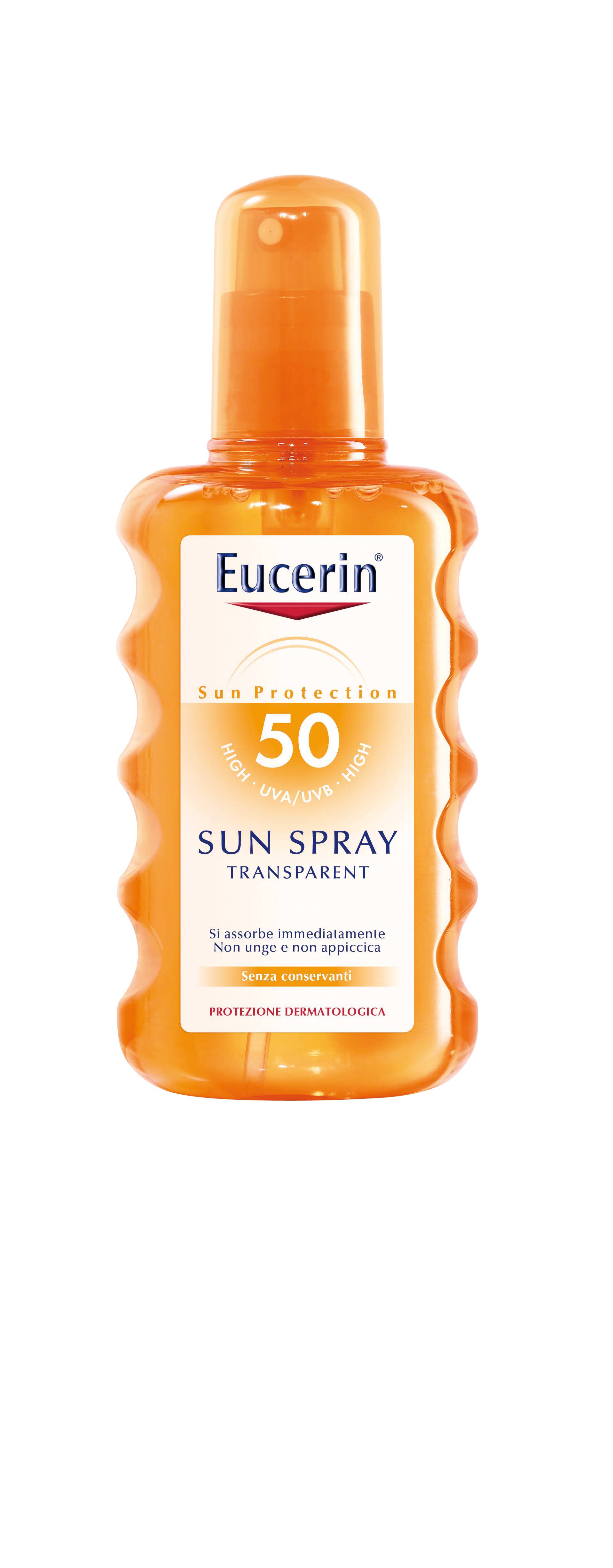 Eucerin Sun Spray Trasparent Protezione solare per pelle grassa SPF50 200 ml