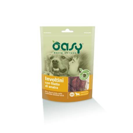 Oasy Involtini Snack per Cani con Filetto d'Anatra 100 g