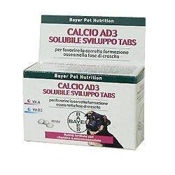 Bayer Calcio AD3 Solubile Sviluppo Integratore per le Ossa dei Cani