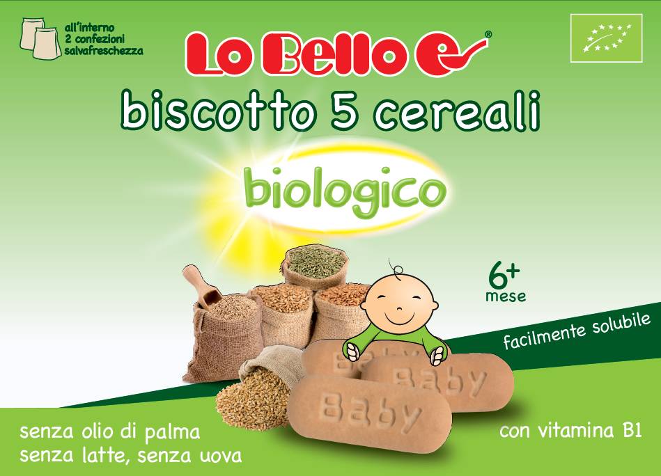 Fosfovit Biscotto 5 Cereali Snack biologico senza olio di palma latte e uovo 200 g