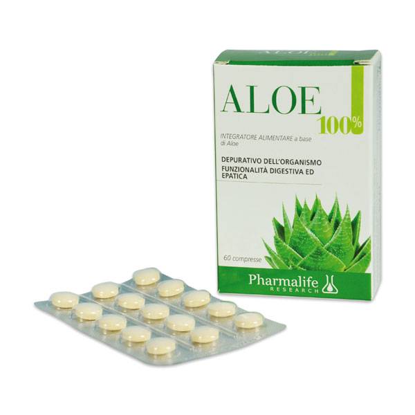 Pharmalife Research Aloe 100% Integratore depurativo 60 compresse