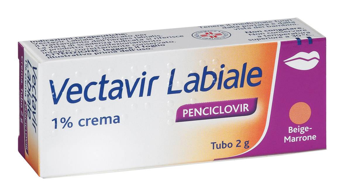 Vectavir Labiale 1% Crema colorata per il trattamento dell'herpes labiale 2 g