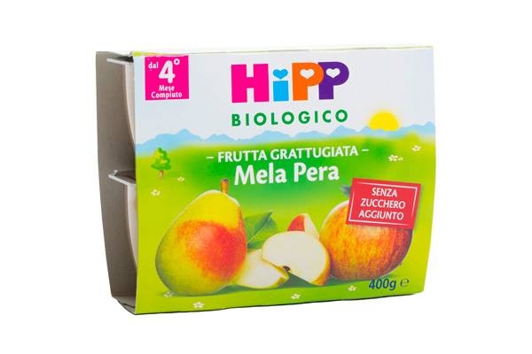 Hipp Bio Merenda Biologica Frutta Grattugiata Mela e Pera