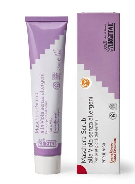 Argital Maschera Scrub alla viola senza allergeni 75 ml