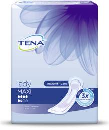 Tena Lady Maxi Giorno Assorbente con tripla protezione 12 pezzi