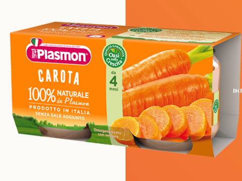 Plasmon Carota 100% Naturale Omogeneizzato 2 x 80 g