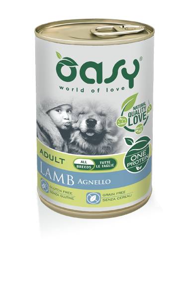 Oasy One Protein Adult Lamb Agnello Patè per Cani 400 g