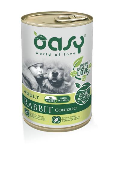 Oasy One Protein Adult Rabbit Coniglio Patè per cani 400 g