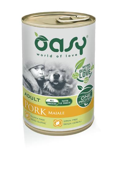 Oasy One Protein Adult Pork Maiale Patè per Cani 400 g