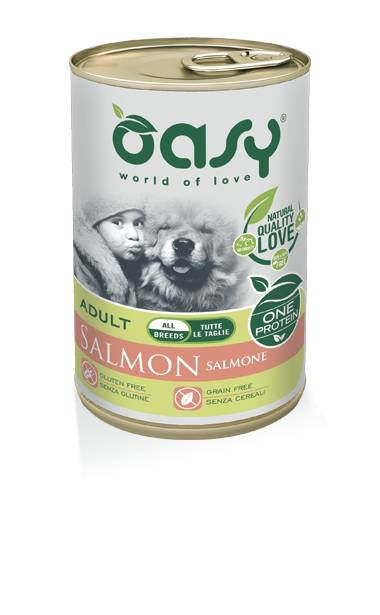 Oasy One Protein Adult Salmon Salmone Patè per cani 400 g