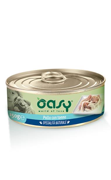 Oasy Pollo con Tonno Specialità Naturale Cibo per Cani 150 g