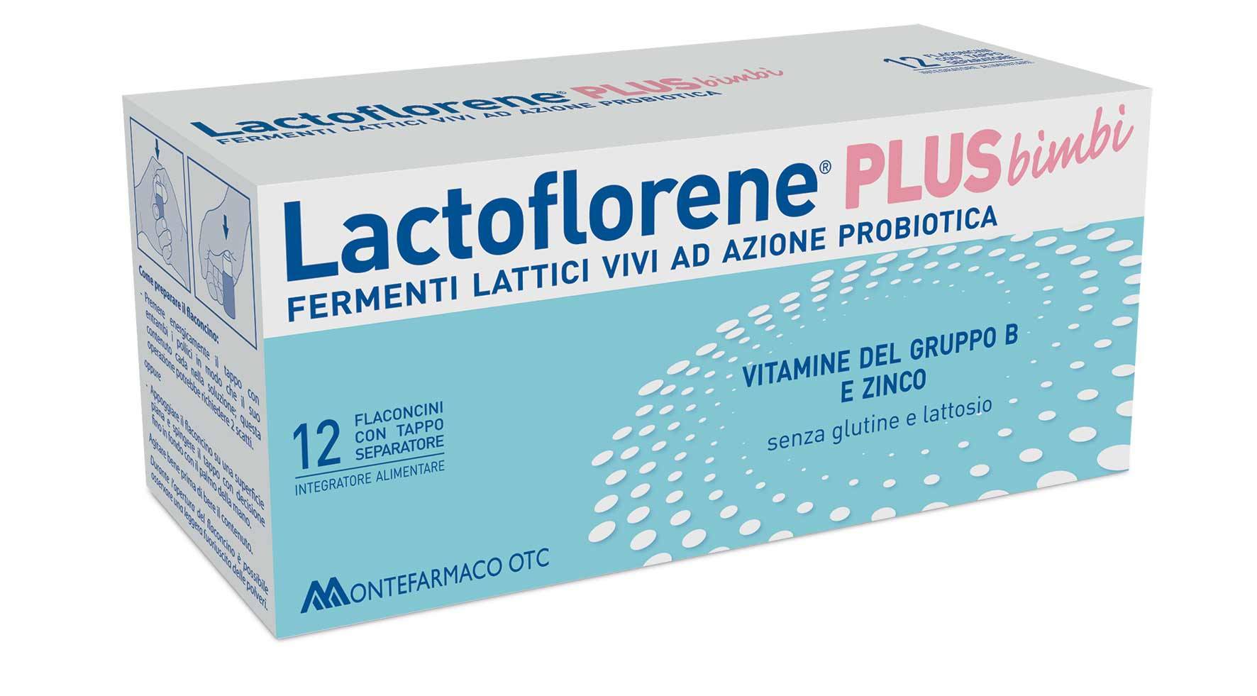 Lactoflorene Plus Integratore Fermenti Lattici per Bimbi 12 flaconi
