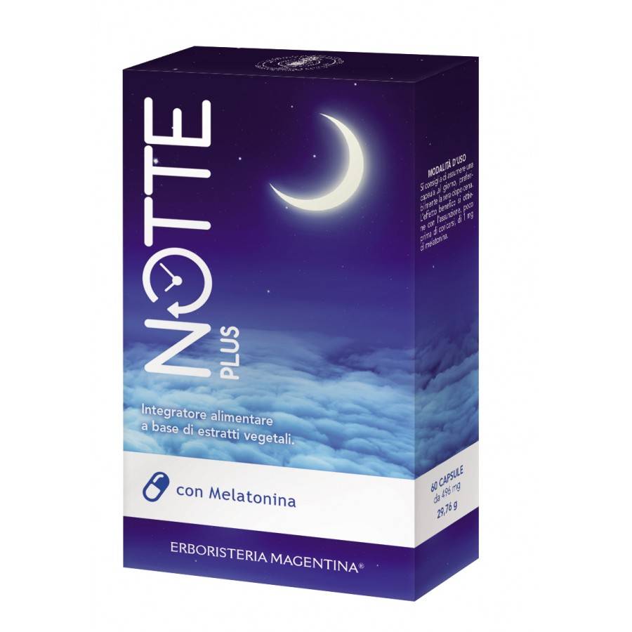 Erboristeria Magentina Notte Plus Integratore per Dormire Bene 60 capsule