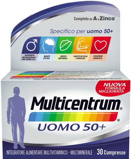 Multicentrum Uomo 50+ Integratore per l'Uomo oltre i 50 Anni