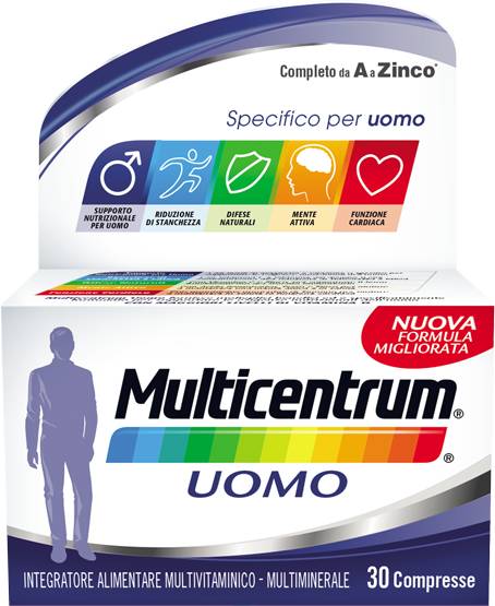 Multicentrum Uomo Integratore Multiminerale e Multivitaminico